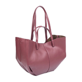 Maroon Handled Tote Bag with Magnetic Closure