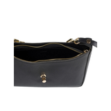 Black Flap Handbag with Top Chain Handle