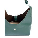 Green Hobo Handbag with Adjustable Shoulder Strap