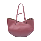 Maroon Handled Tote Bag with Magnetic Closure