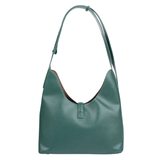 Green Hobo Handbag with Adjustable Shoulder Strap