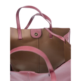 Maroon Handled Tote Bag with Magnetic Closure