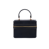Black Boxy Handbag with Shoulder Strap