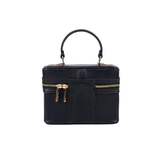 Black Boxy Handbag with Shoulder Strap